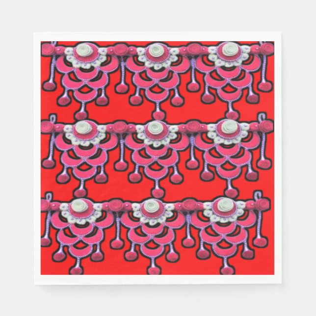 Colorful 3D Digital Design Luncheon Napkins - Perf Serviette (Vorderseite)
