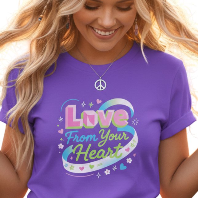 Colorful 3D Love From Your Heart Pop T-Shirt (Von Creator hochgeladen)