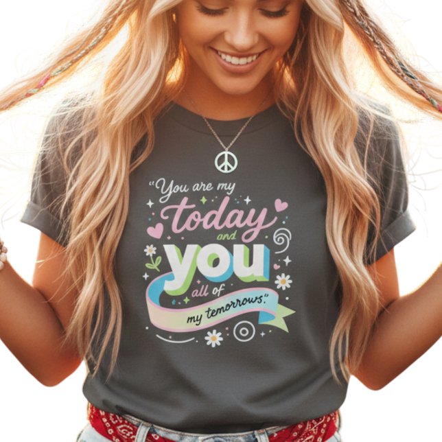 Colorful 3D Tomorrows Quote Pop Art T-Shirt (Von Creator hochgeladen)