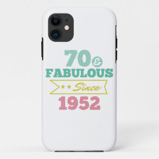 colorful 70 and fabulous since 1952 Case-Mate iPhone hülle