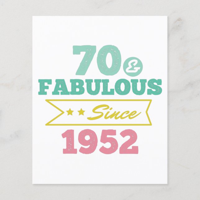 Colorful 70 and Fabulous sinus 1952 Flyer (Vorne)