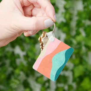 Colorful Abstract Art Keychain Schlüsselanhänger