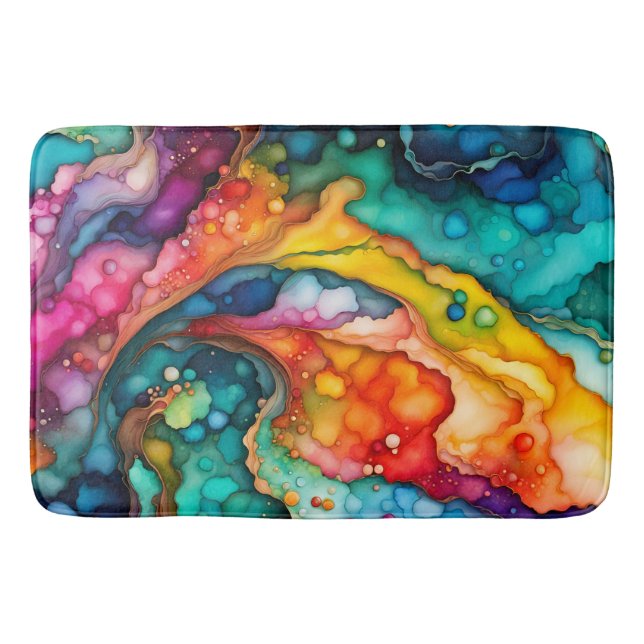 Colorful Abstract Bath Mat Badematte (Vorderseite)