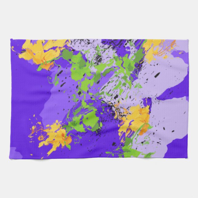Colorful abstract energy wave geschirrtuch (Horizontal)