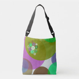 Colorful Abstract Floral Circles Tote Bag Tragetaschen Mit Langen Trägern