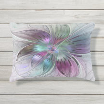 Colorful Abstract Flower Modern Floral Fractal Art