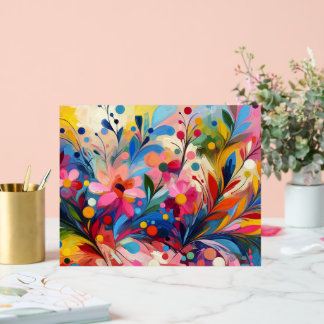 Colorful Abstract Flowers Vibrant Explosion Art Ch Acrylschild