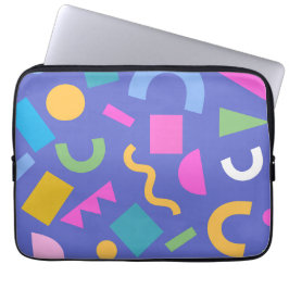 Colorful Abstract Geometric Memphis Style Pattern Laptopschutzhülle
