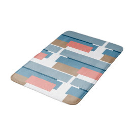 Colorful Abstract Geometric Stripes Badematte