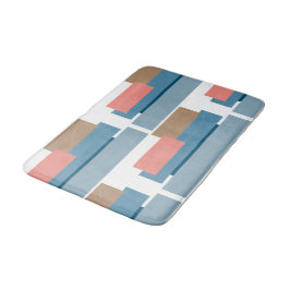 Colorful Abstract Geometric Stripes Badematte