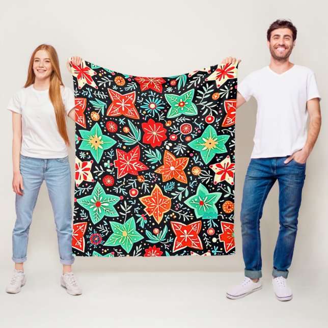 Colorful Abstract Holiday Design Fleecedecke (Beispiel)