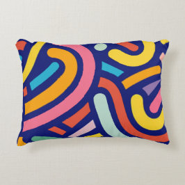 Colorful Abstract Lines Pillow Dekokissen