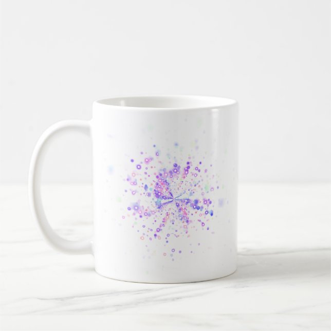 Colorful Abstract Neon Splash Kaffeetasse (Links)