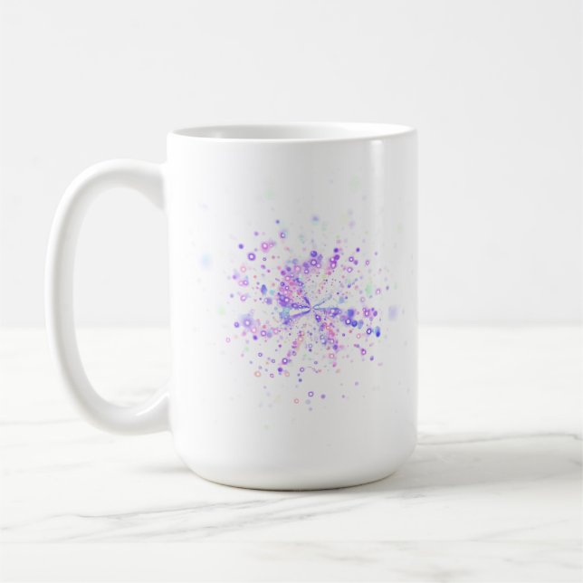 Colorful Abstract Neon Splash Kaffeetasse (Links)