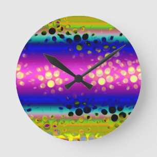 Colorful Abstract Pattern Runde Wanduhr