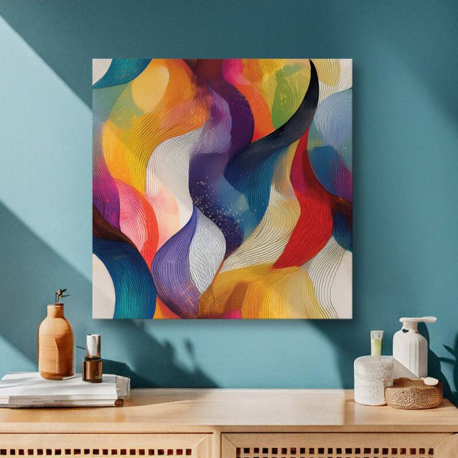 Colorful Abstract Rainbow Swirls Leinwanddruck (Von Creator hochgeladen)