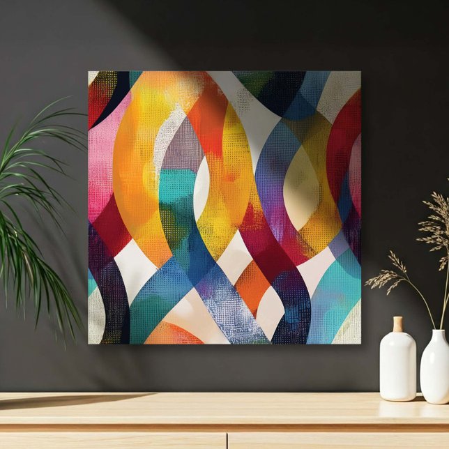 Colorful Abstract Ribbon Swirls Leinwanddruck (Von Creator hochgeladen)