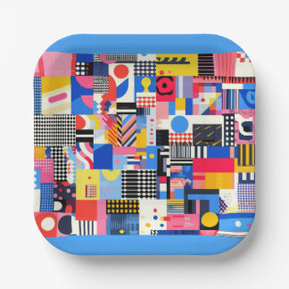 Colorful abstract shapes for party pappteller