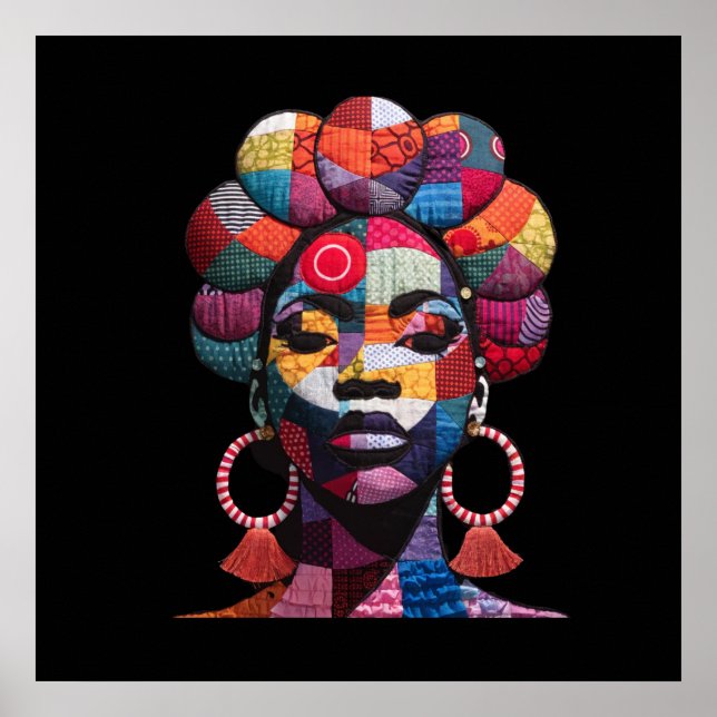 Colorful African Woman Poster (Vorne)