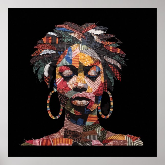 Colorful African Woman Poster (Vorne)