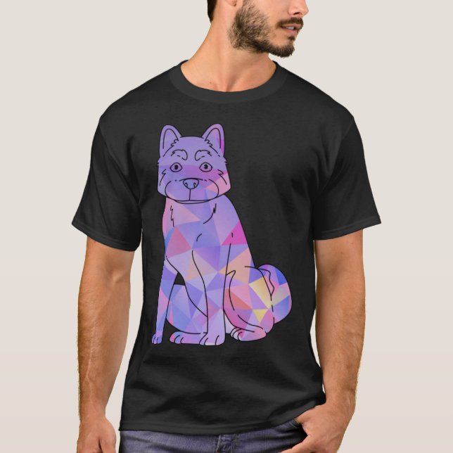 Colorful Akita T-Shirt (Vorderseite)