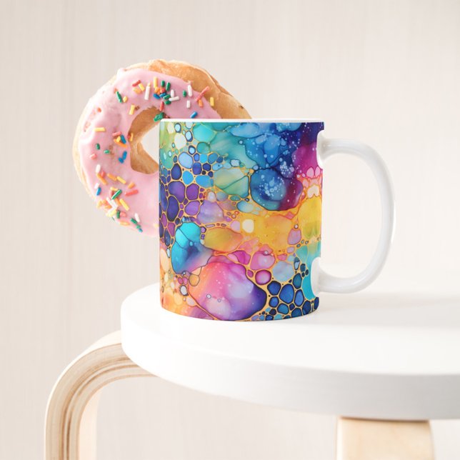 Colorful alcohol ink modern watercolors background kaffeetasse (Von Creator hochgeladen)