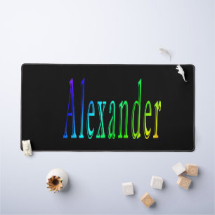 Colorful Alexander Name, Schreibtischmatte
