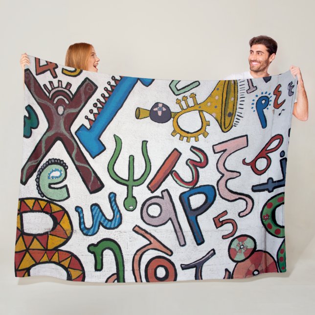 Colorful Alphabet Fleece Blanket (Beispiel)