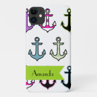 Colorful Anchors, Pattern Of Anchors, Your Name