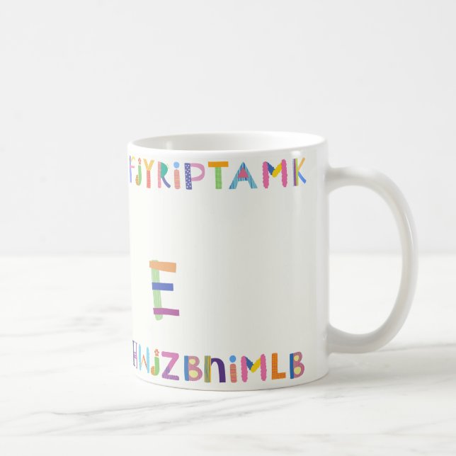 Colorful and Playful Alphabet Design Kaffeetasse (Rechts)