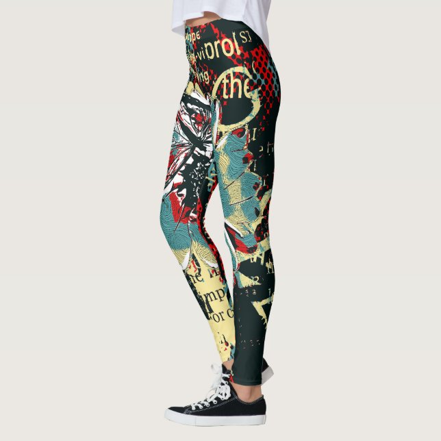 Colorful and Trendy Abstract Pattern Leggings (Links)