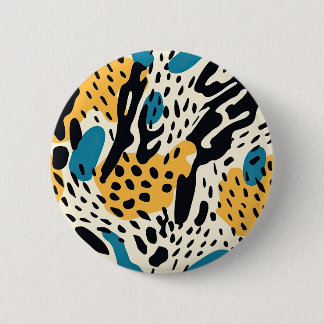Colorful Animal Print 06 Button