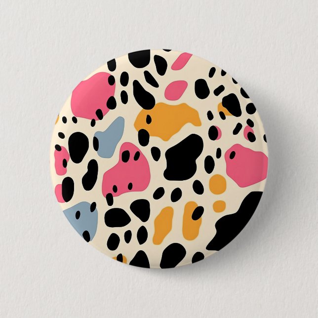Colorful Animal Print 07 Button (Vorderseite)