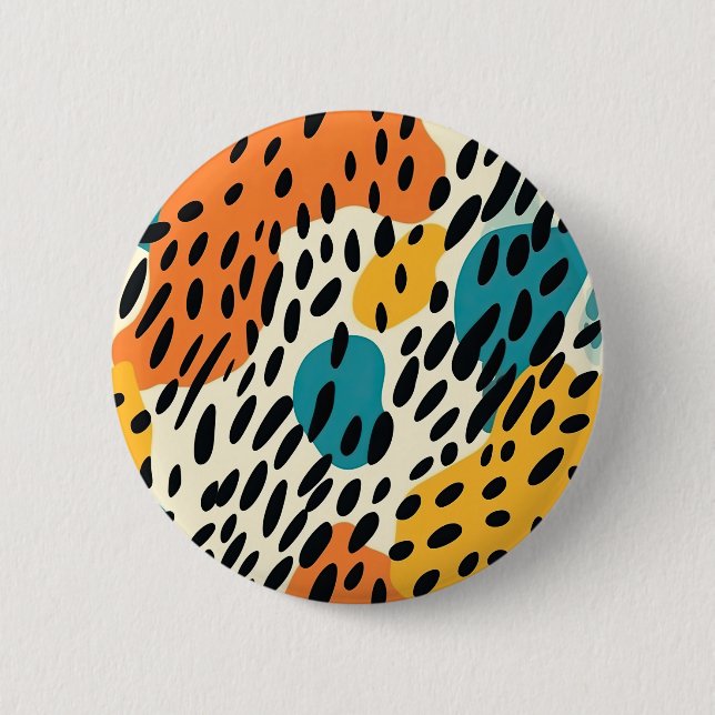 Colorful Animal Print 11 Button (Vorderseite)