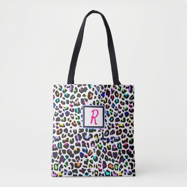 Colorful Animal Print Custom Monogrammed (Vorderseite)