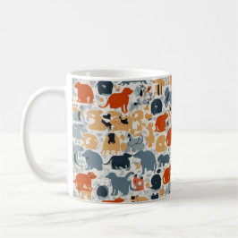 "Colorful Animal Silhouette Pattern Mug Kaffeetasse
