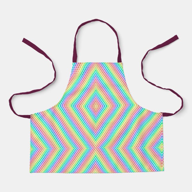 Colorful apron with a vibrant geometric pattern  schürze (Vorderseite)