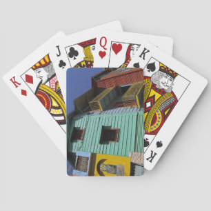 Colorful architecture of La Boca neighborhood Spielkarten