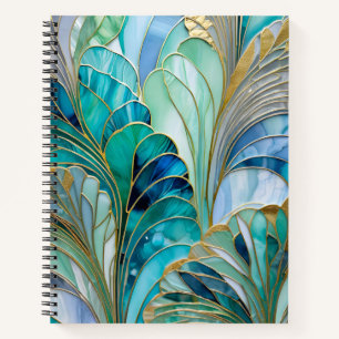 Colorful Art Deco Spiro Notebook Notizbuch