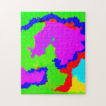 Colorful Art Multicolor Abstract Puzzle<br><div class="desc">Printed with colorful and bright art abstract background,  this is great for anyone who loves colorful holiday ohrts!</div>