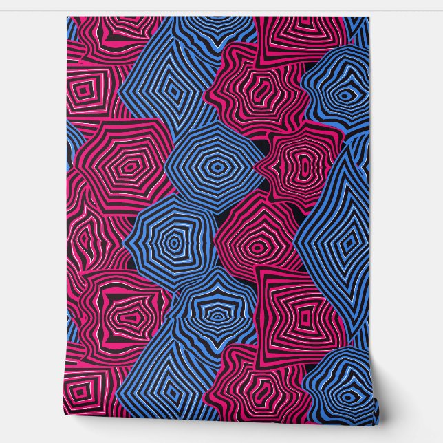 Colorful Art Nouveau Geometric Pattern  Tapete (Abrollen)