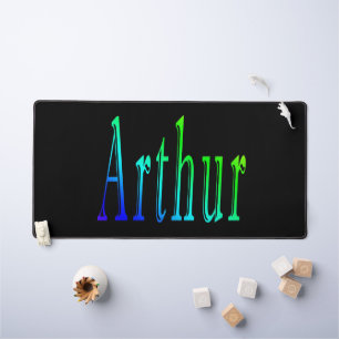 Colorful Arthur Name, Schreibtischmatte