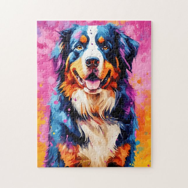 Colorful Australian Shepherd Art Puzzle (Vertikal)