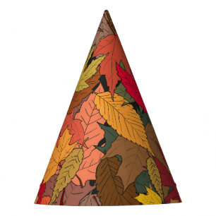 Colorful autumn leaves partyhütchen