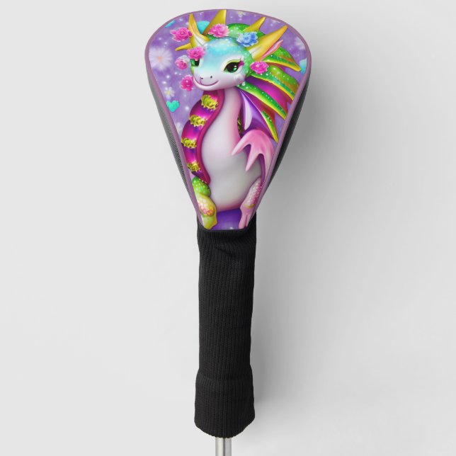 Colorful Baby Dragon Golf Headcover (Vorderseite)