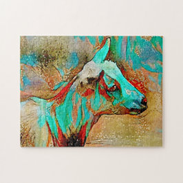Colorful Baby Goat Art Puzzle