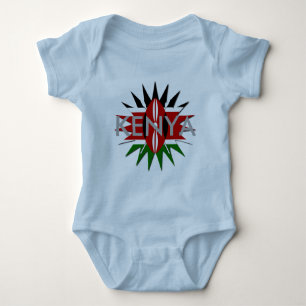 Colorful Baby Kids Kenya Hakuna Matata Flag Baby Strampler