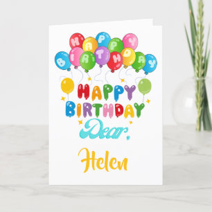"Colorful Balloon Happy Birthday Card Feiertagskarte
