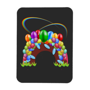 Colorful Balloons Rainbow Rays Balloon Arch   Magnet