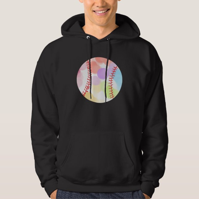 Colorful Baseball Baseball Player Hoodie (Vorderseite)